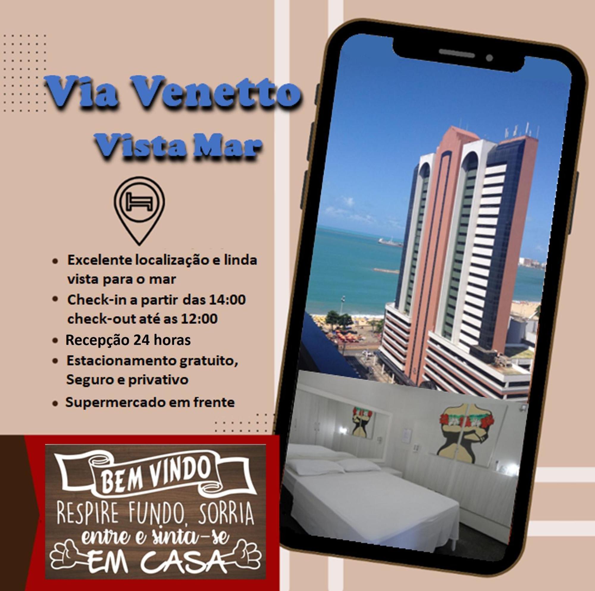 Via Venetto - Vista Mar Aparthotel Fortaleza  Kültér fotó